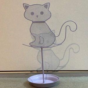 Purple Cat Earring Stand